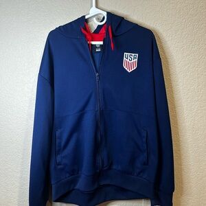 USA Soccer Blue Zip-Up Hoodie